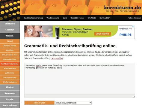 Rechtschreibprüfung online kostenlos 